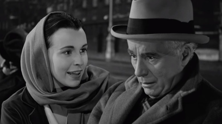 Charlie Chaplin hat Claire Bloom headscarf