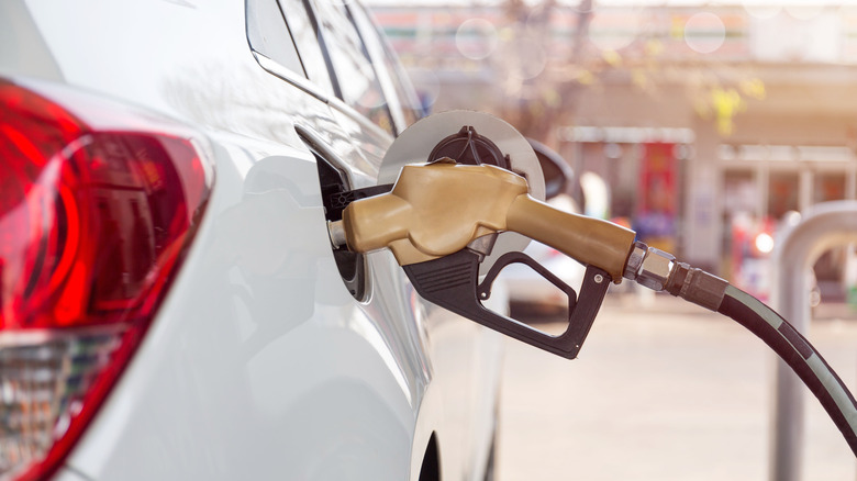 Filling up at the gas station