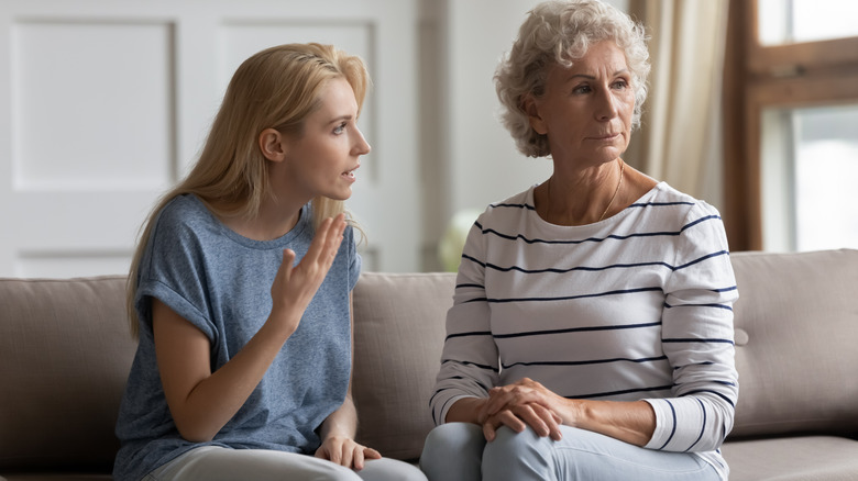 daughter pleading with her mother