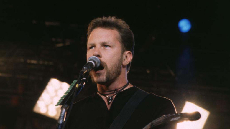 James Hetfield of Metallica on stage in 1996