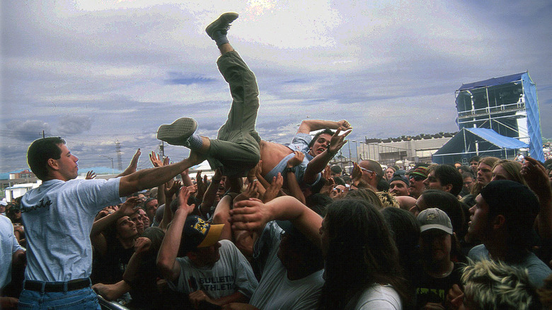 Crowdsurfer at Lollapalooza in 1993