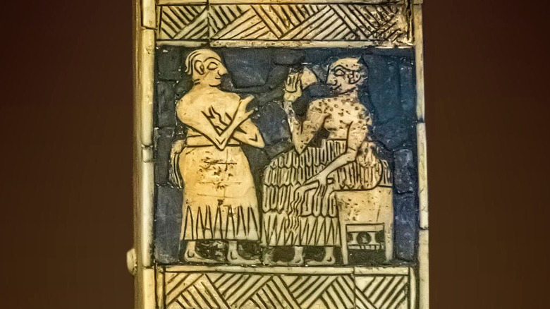 Lyre inlay of shell from the royal cemetery of Ur 2550-2450 BCE