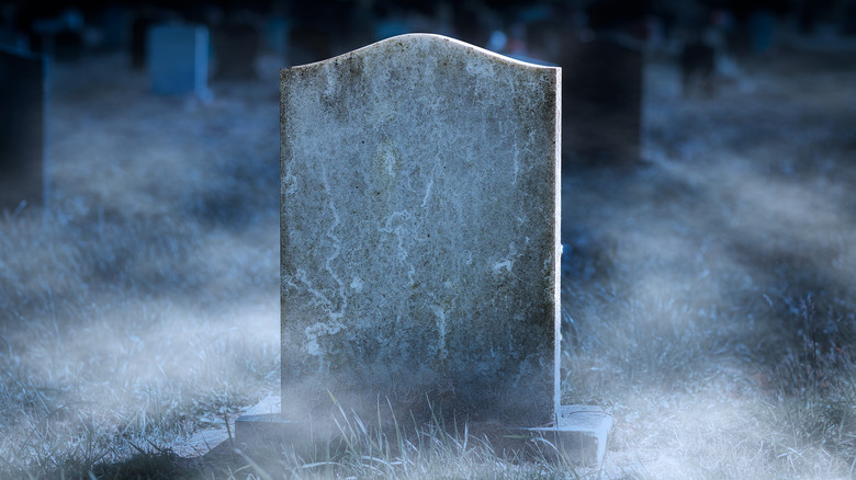 blank gravestone