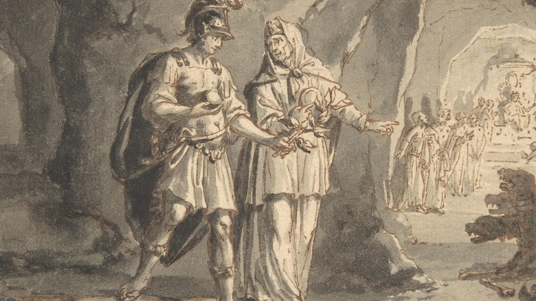 Aeneas and Sibyl in the underworld