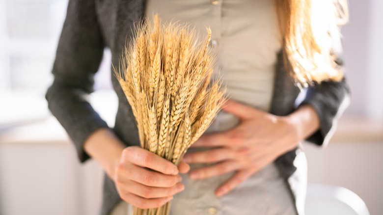 Woman holding wheat
