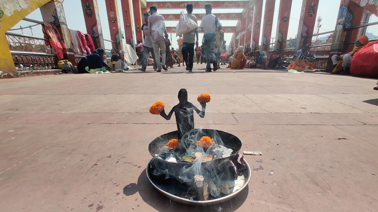 Small Hindu shrine on the street
