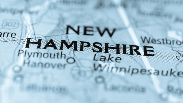 New Hampshire map 