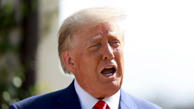 donadl trump mouth open