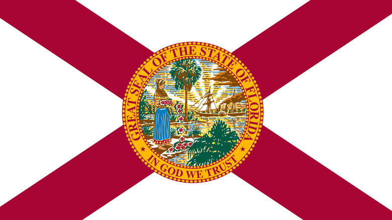 Floriuda state flag emblem close-up