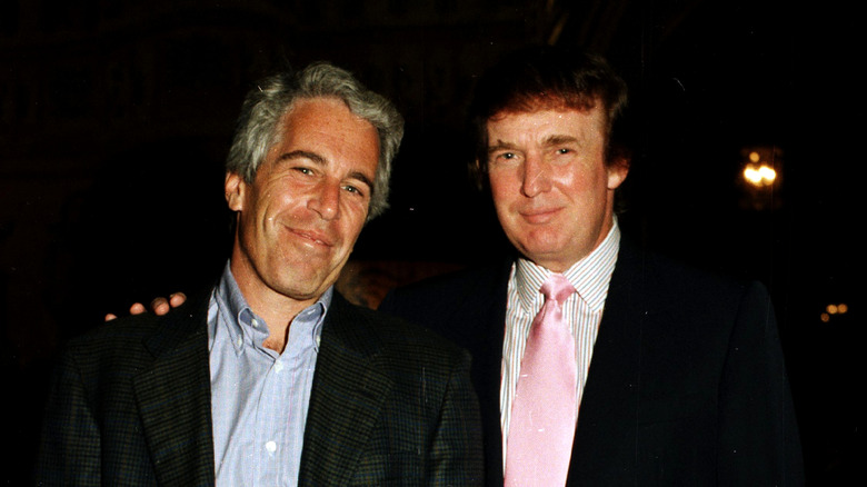 Jeffrey Epstein and Donald Trump smiling