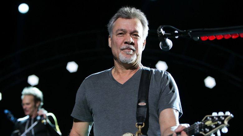 Eddie Van Halen playing guitar live