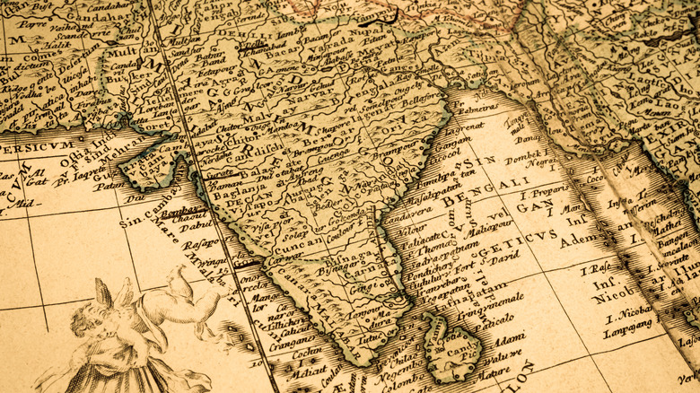 Old map of India