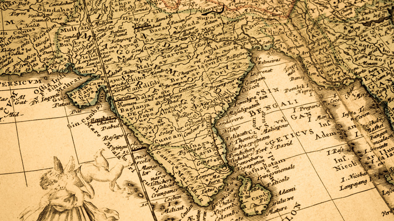 Old map of India