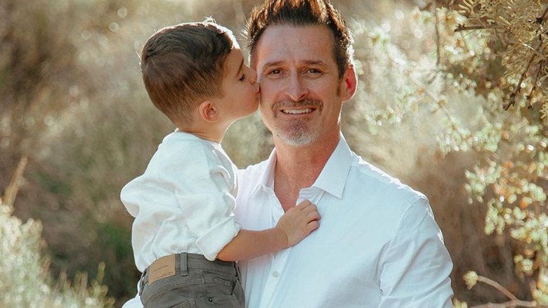 Joey Hamilton and his son