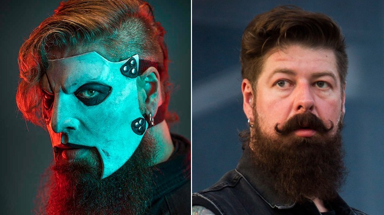 Jim Root with and without mask