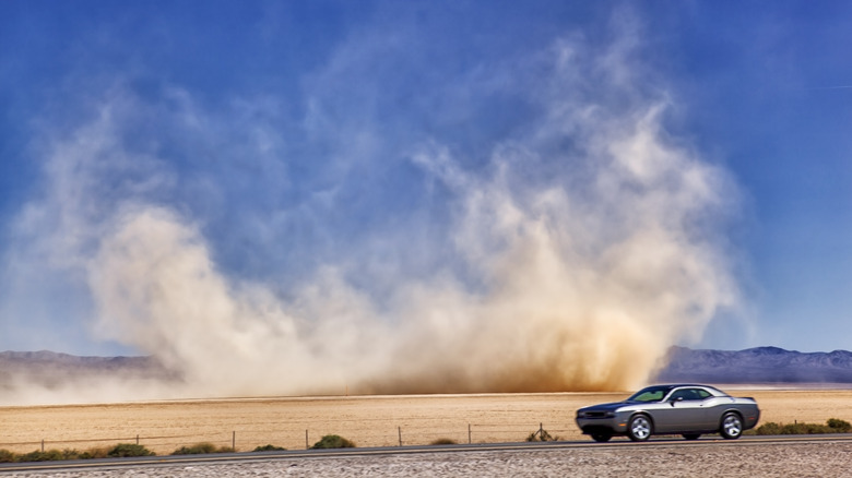 Big dust devil in Nevada