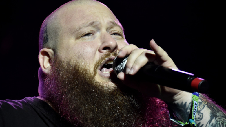 Rapper and chef Action Bronson with mic