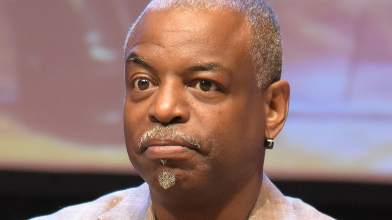 LeVar Burton seated on stage