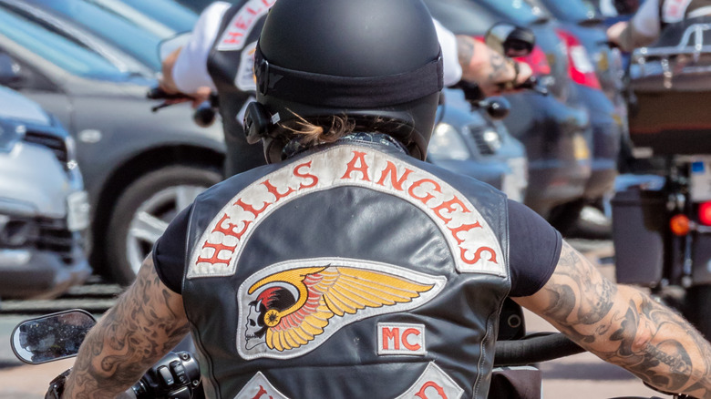 Hells Angel with back turned