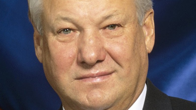 Boris Yeltsin closeup portrait