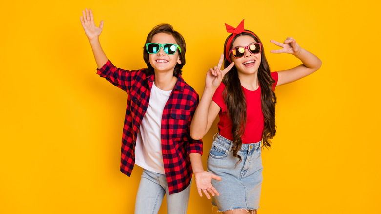 a preteen boy and girl