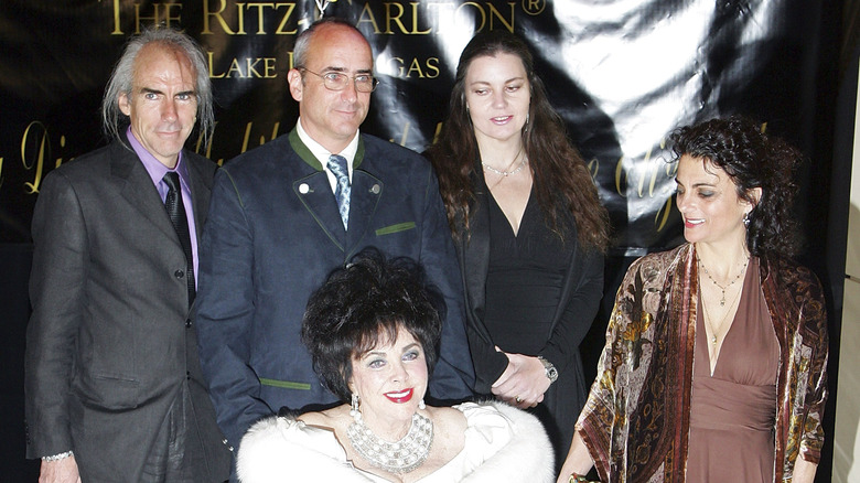 Liz Taylor and her kids
