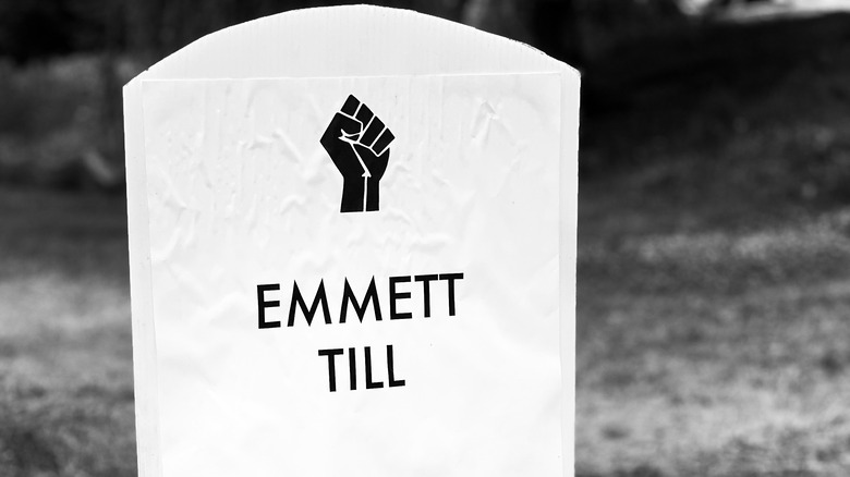 Emmett Till symbolic headstone 