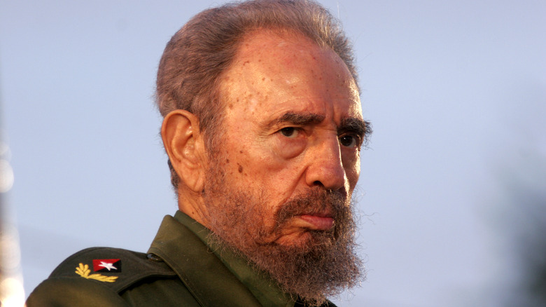 Fidel Castro scowling