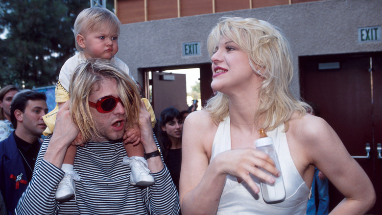 Kurt Cobain Courtney Love and Frances Bean
