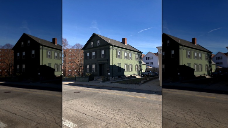 Borden house stands in street