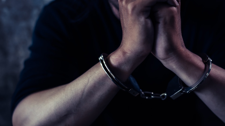 Handcuffed man