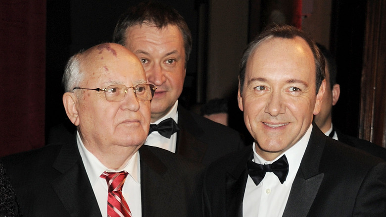 Mikhail Gorbachev and Kevin Spacey at Gorbachev 80th birthday party