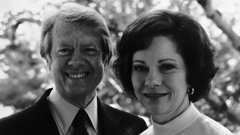 Jimmy and Rosalynn Carter smiling