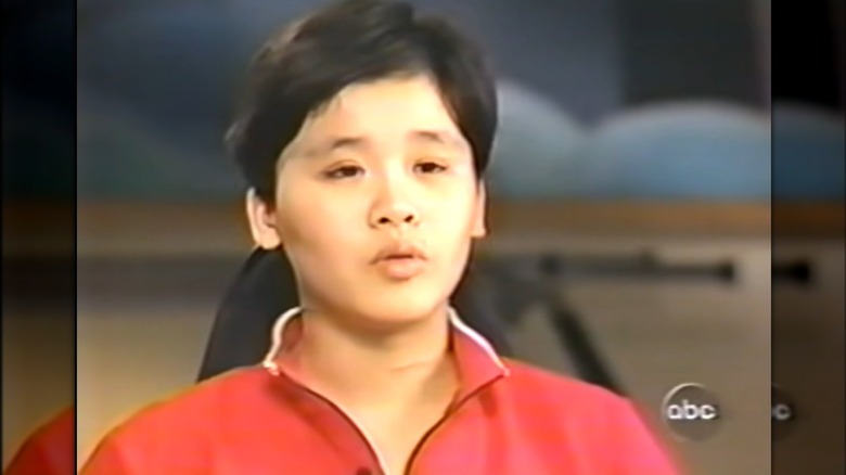 Sang Lan giving interview