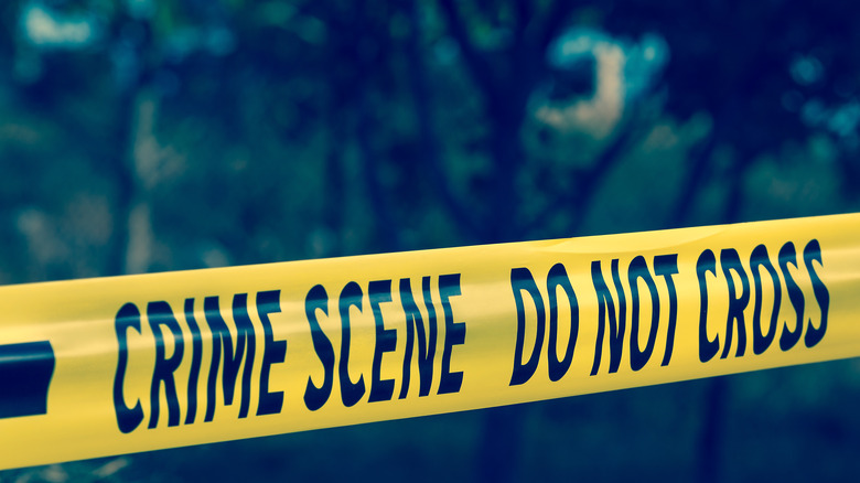 close-up on a crime scene