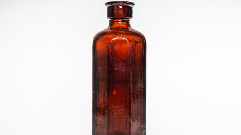 Vintage brown medicine bottle