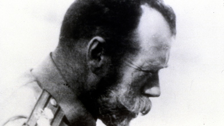 Nicholas II looking down