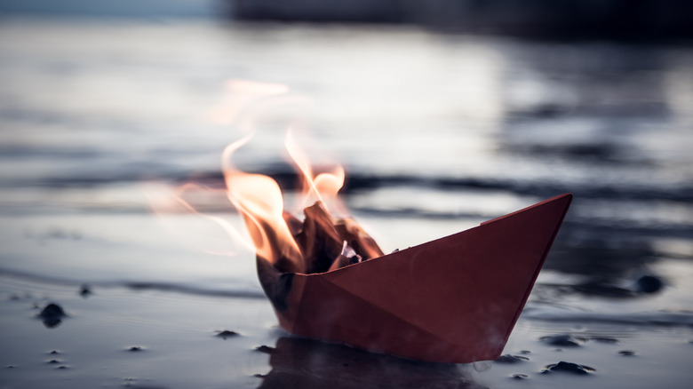 Ship burning 