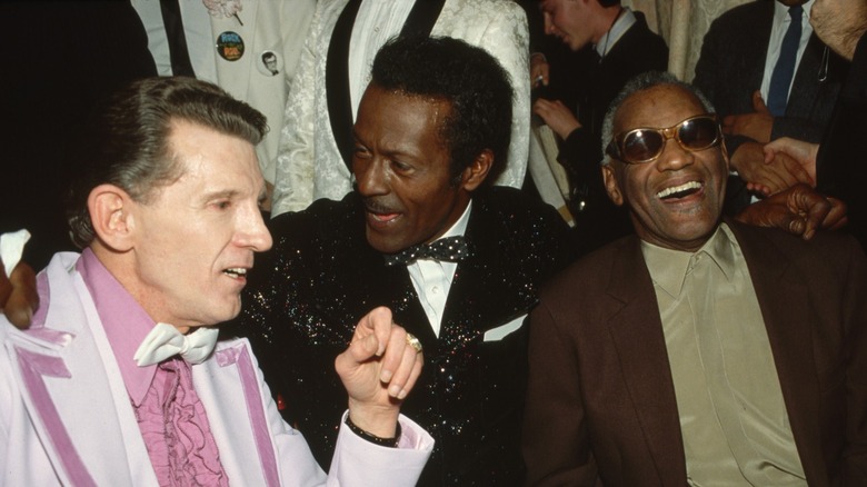 Jerry Lee, Chuck Berry, Ray Charles, laughing