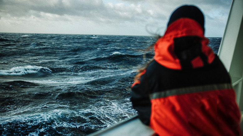 Fisherman at sea