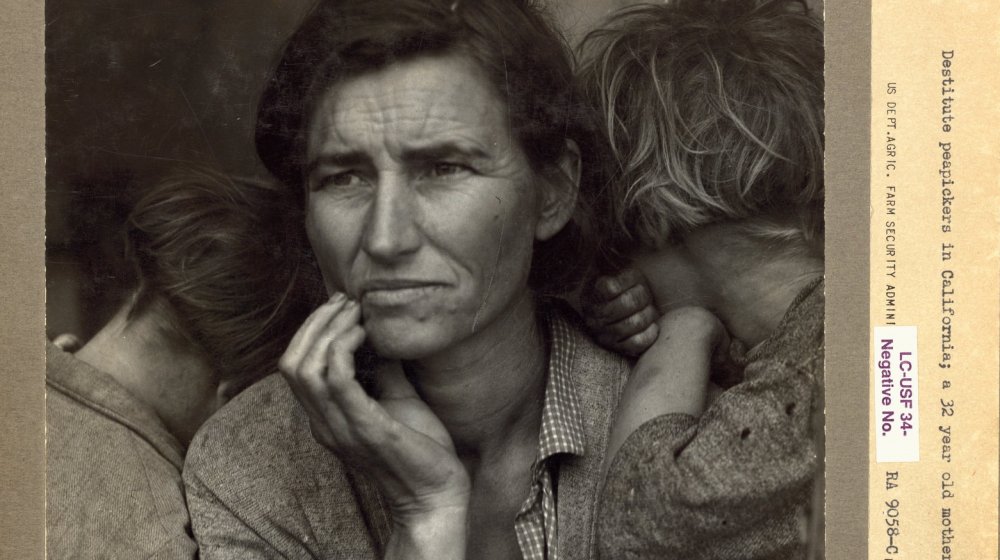 Print copy of the migrant mother.