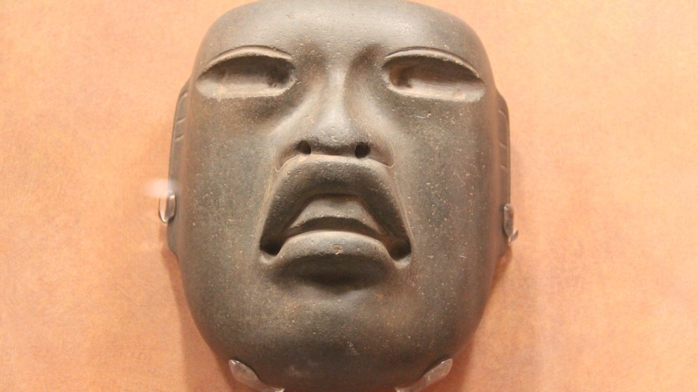 Olmec stone mask