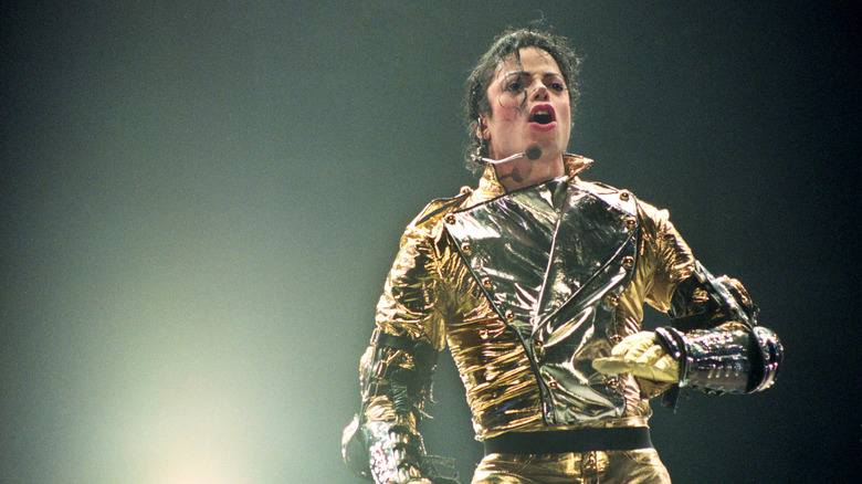Photo of Michael Jackson on stage