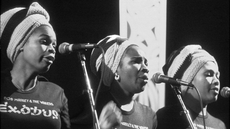 The I-Threes performing onstage