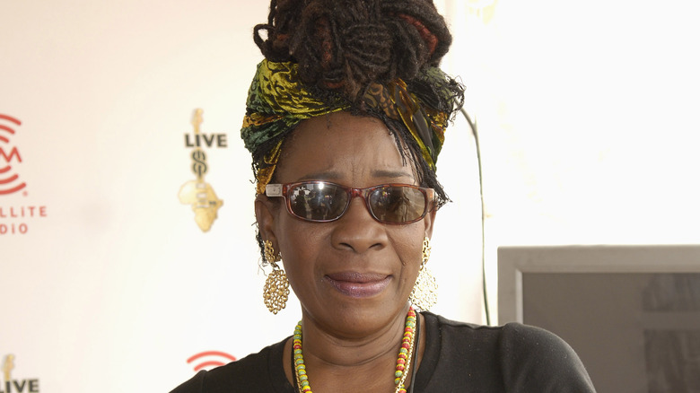 Rita Marley posing during an event