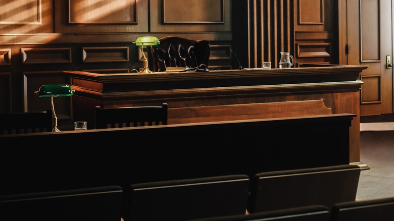 Empty courtroom