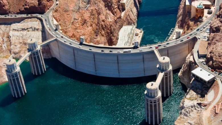 Aerial view of Hoover Dam