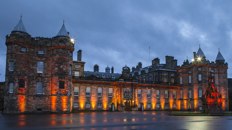 Holyrood House at dusk 