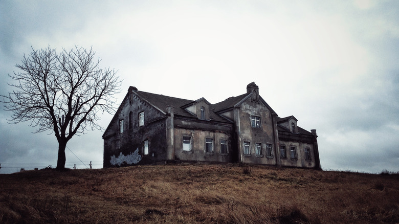 Creepy old house on hill