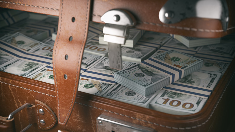 Suitcase full of money